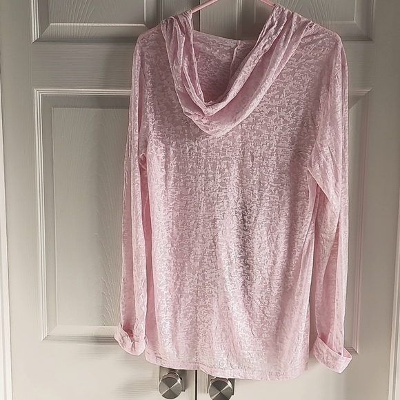 Yesterdays Sportswear Pink Lightweight Hoodie Long Sleeve Top Kona Hawaii XL EUC - Picture 7 of 12